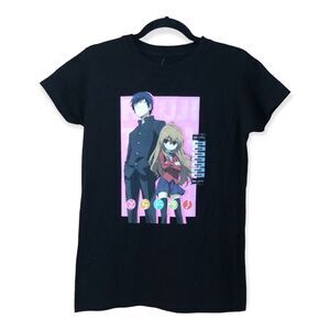 Toradora Anime Ryuuji & Taiga Black T-Shirt NWT Size Medium Hot Topic Anime